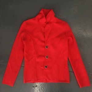 Biana red knit cardigan